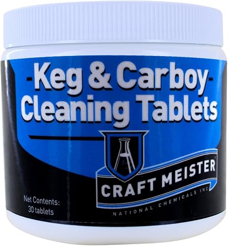 Tabletas de limpieza de barriles y carboy (30 unidades)