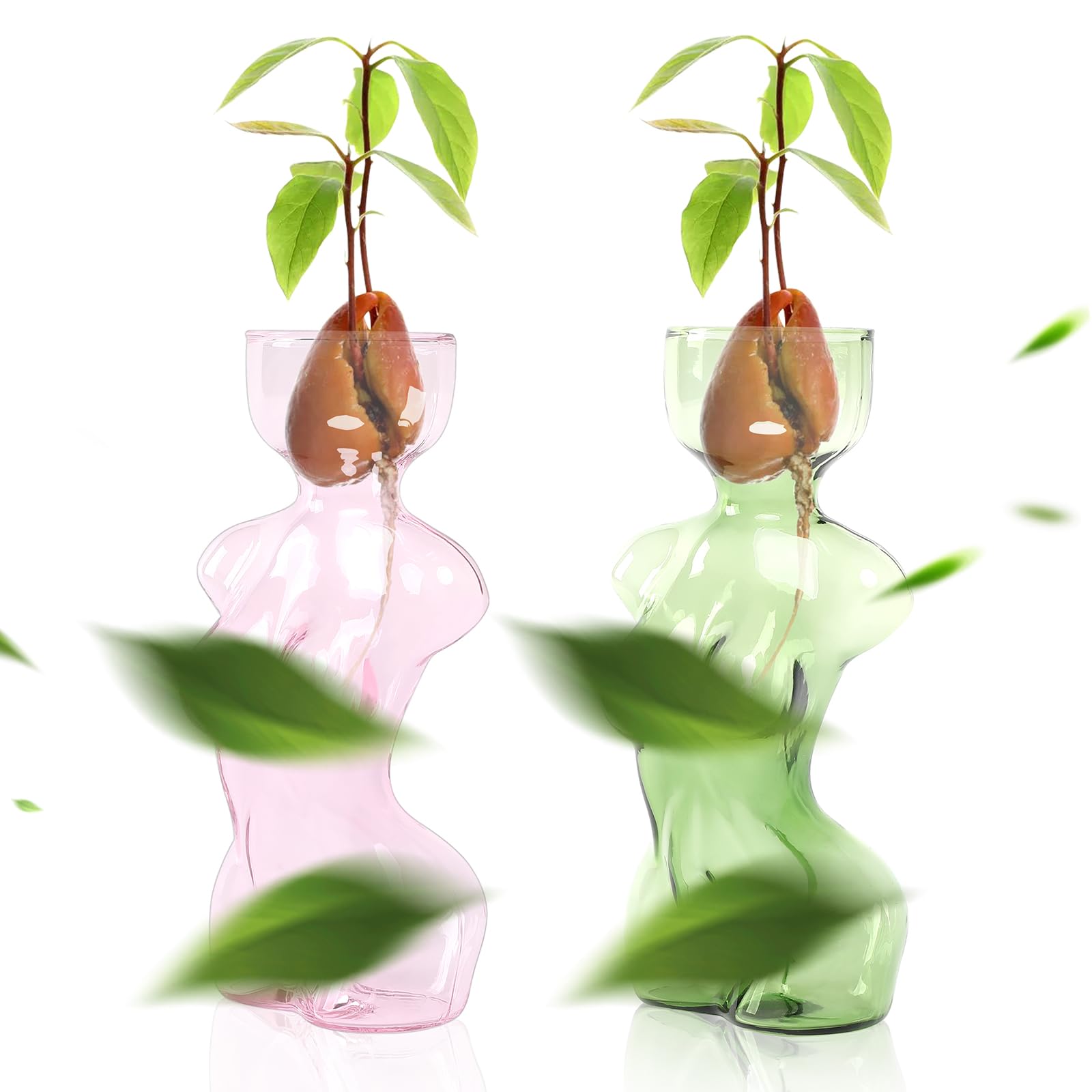 Propagation Vases for Plants Plant Propagation Jars Unique Body Avocado Vase Glass Planter Perfect for Seed Starting Water Rooting and Home Decor Gift for Father