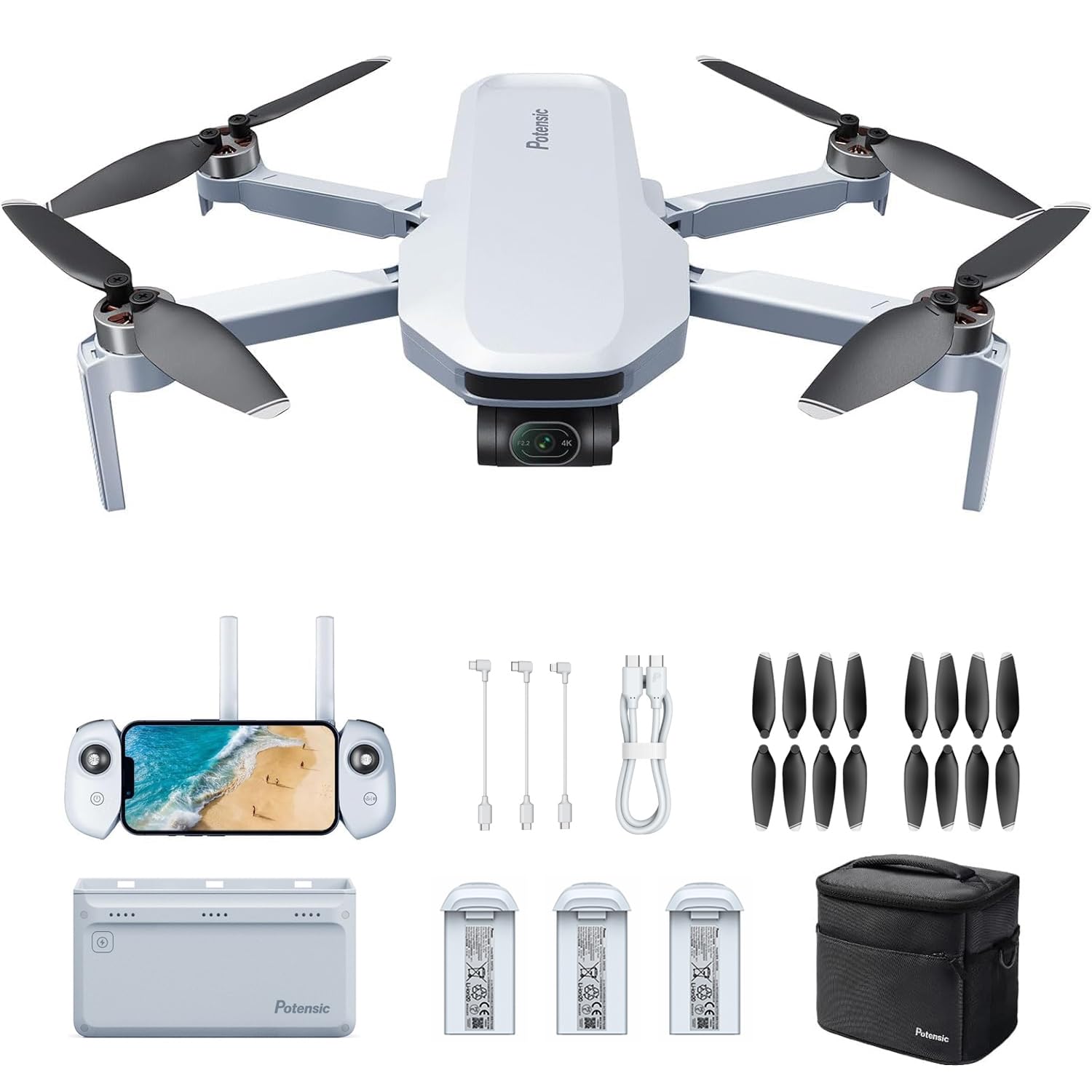 Amazon.co.jp: Potensic ATOM ドローン 3軸ジンバル カメラ付き 4K動画