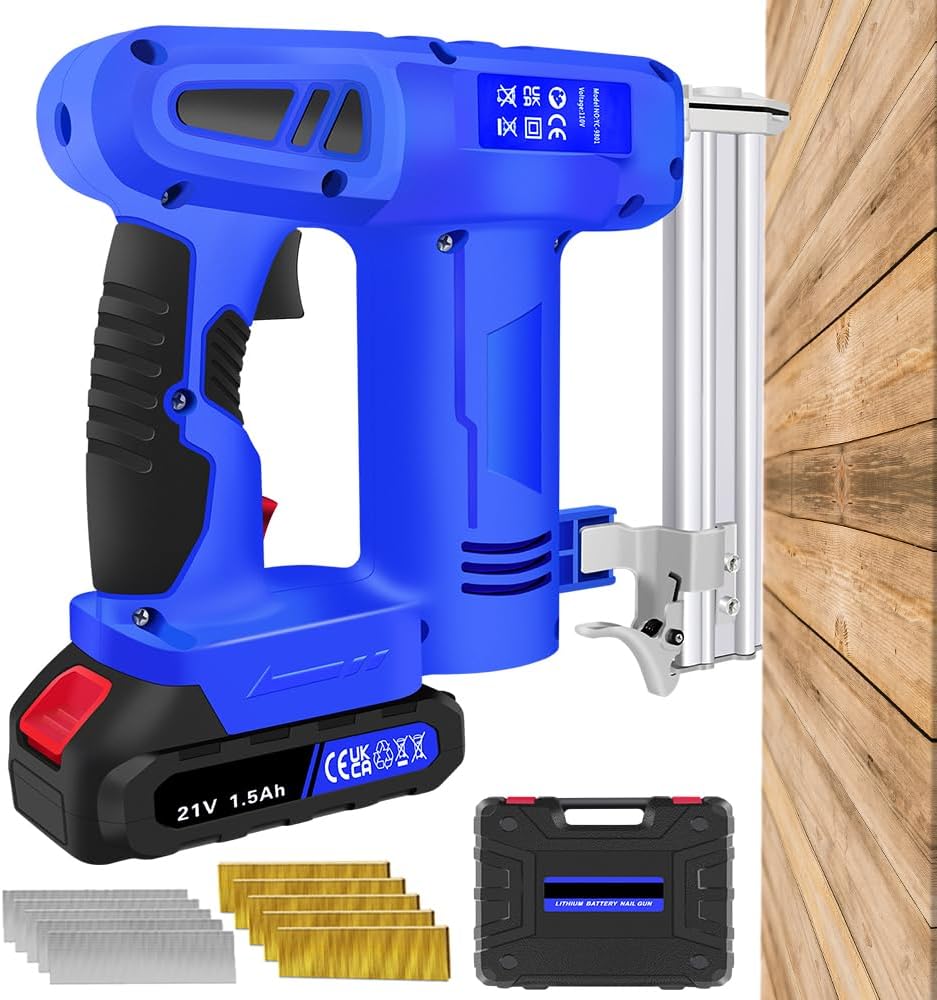 Nailers Gun Cordless Staple Gun with Battery and Charger, Wood