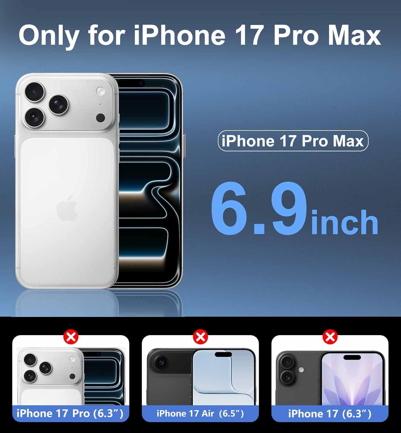 for iPhone 17 Pro Max Case with Built-in Invisible Kickstand,[2 Screen Protector] Military Protection Shockproof Protective Cover Rugged Stand Phone Case for iPhone 17 Pro Max (Black) - Image 2