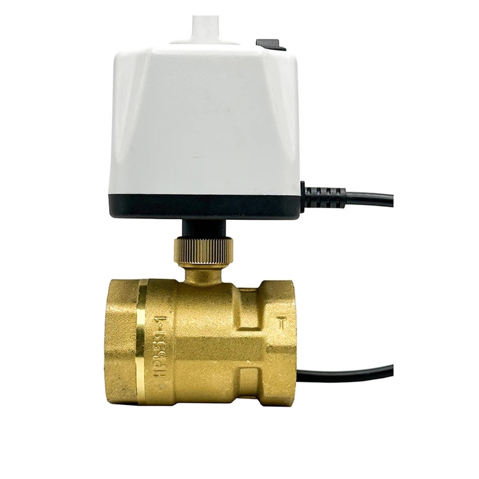 Válvula de Bola de 2 vías Válvula de Bola motorizada de latón de 1-1/2" (Normalmente Cerrada/Abierta), 220 V, 12 V y 24 V, con Interruptor Manual.(Open_220VAC)