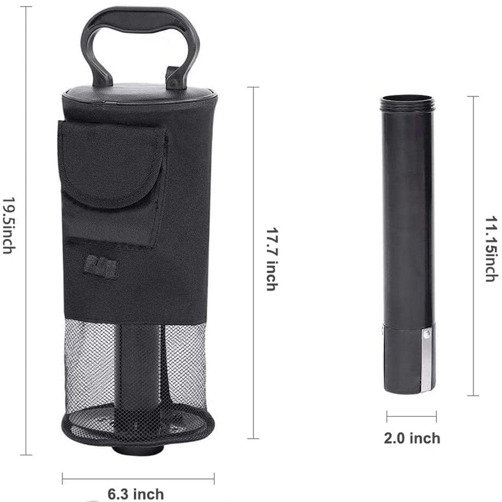 Golf Shag Bags mit Tasche Und Teehalter Leichter Ballsammler