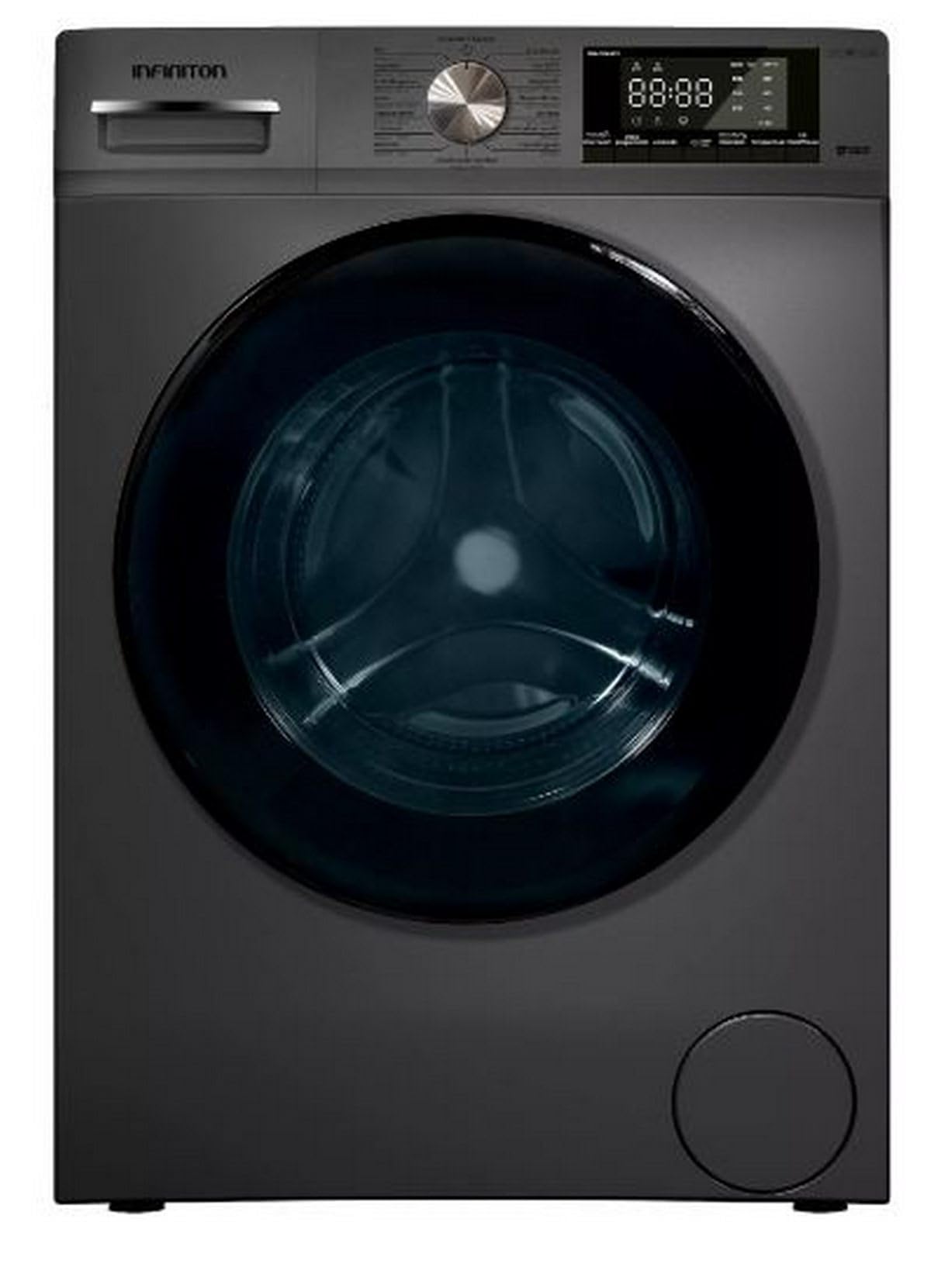 Lavadora Carga Frontal INFINITON WM-S72ADX, 7 KG, 1400 RPM, 15 Programas, A, Vapor Care, Inox