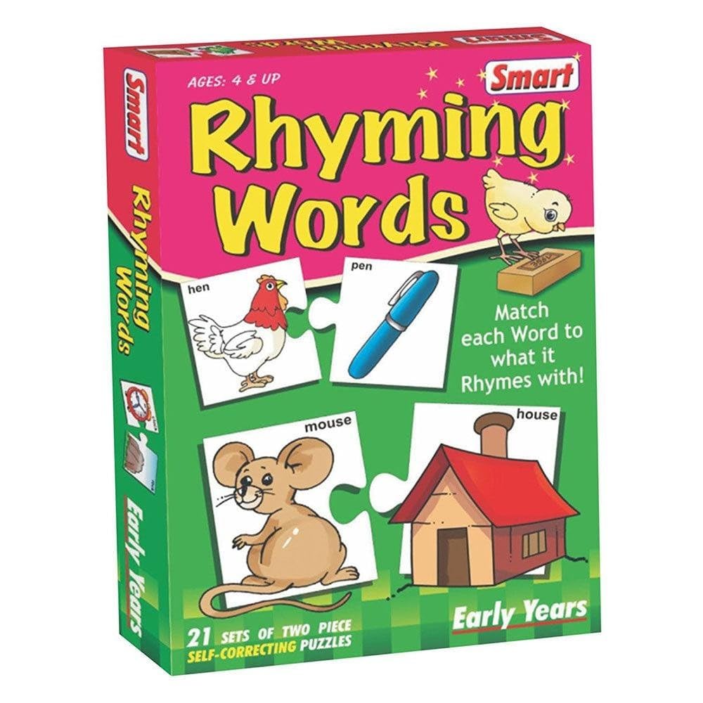 Smart Rhyming Words Puzzle for Children 4 Years+ | 21 Self-Correcting Two-Piece Sets | Match Picture-Word Rhyme Pairs | Phonic Awareness & Early Reading Activity | Early Years-image-39