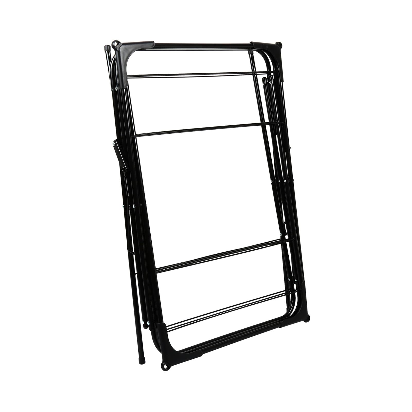 LANTUS Etendoir Interieur Pliable - Sechoir a Linge Extensible, Robuste & Peu encombrant, Tour à Linge Pliable et Extensible, seche Linge Durable,48 * 43 * 137cm (Noir)