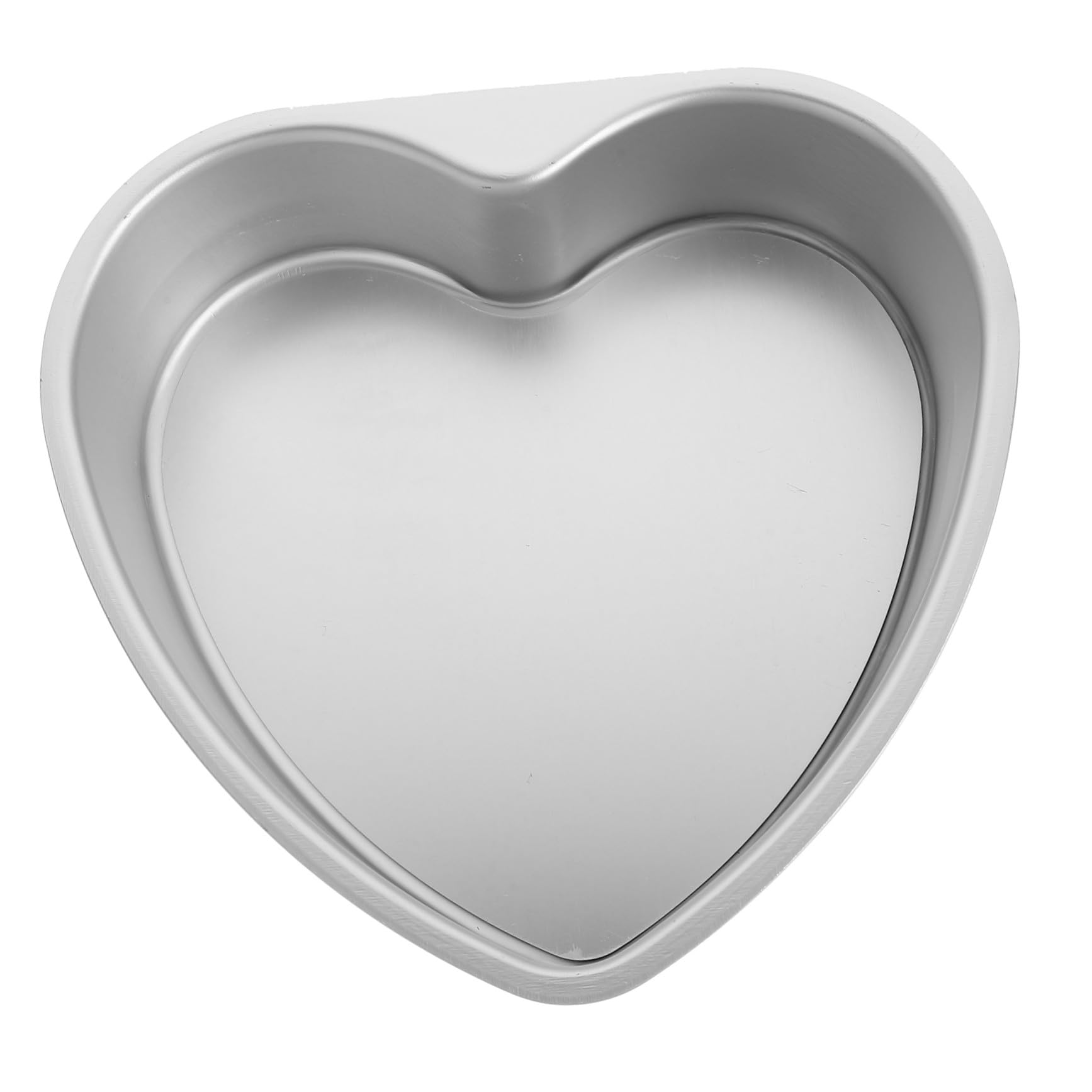 Mikikit Molde para Pastel de Bricolaje Forma de Corazón 8 Pulgadas Antiadherente Base Desmontable Superficie Lisa para Repostería en Cumpleaños y Celebraciones Familiares