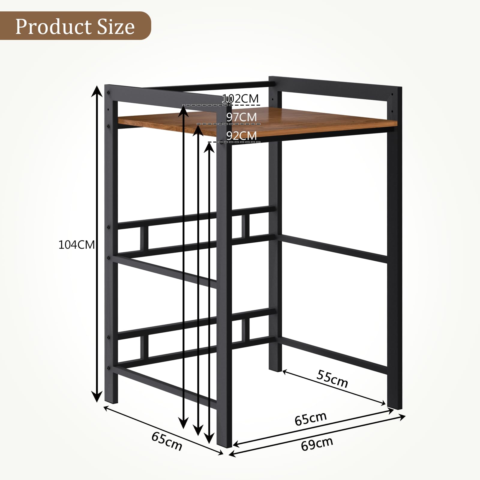 Estanteria Lavadora y Secadora, 3 Alturas Ajustables, Mueble Lavadora Secadora Columna, Capacidad de Carga de 350 kg, para BañO, BalcóN, Lavandería (Negro)