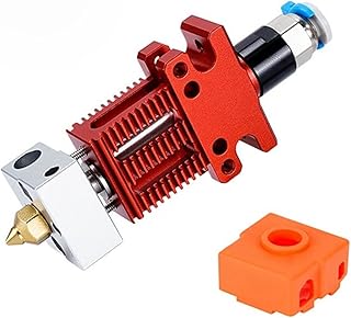 Assembled CR6 SE Hotend Kit Upgrade All Metal Extrusion Head 3D Printer Extruder Parts Compatible With Bowden CR-6 SE For PLA ABS PETG (Color : Add Orange Sock)