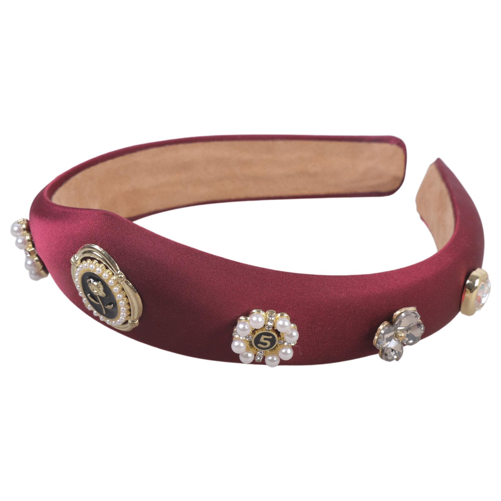 Fentency Elegant Rose Pearls Headband for Women Vintage Styles Hair Accessory Stylish Hairpieces for Weddings and Parties