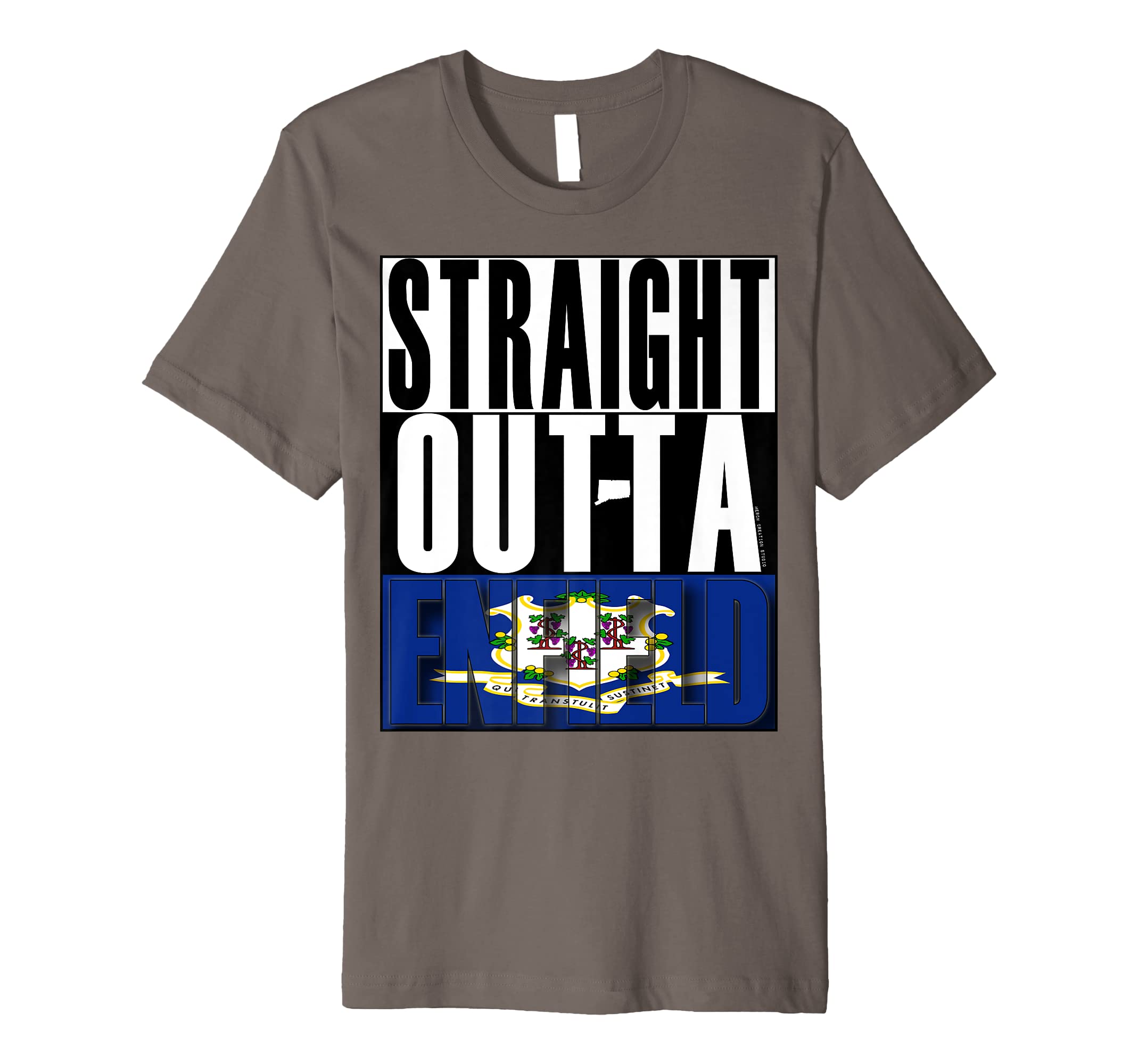 Straight Outta Connecticut by MCSStraight Outta Enfield by Merch Creation Studio Premium T-Shirt