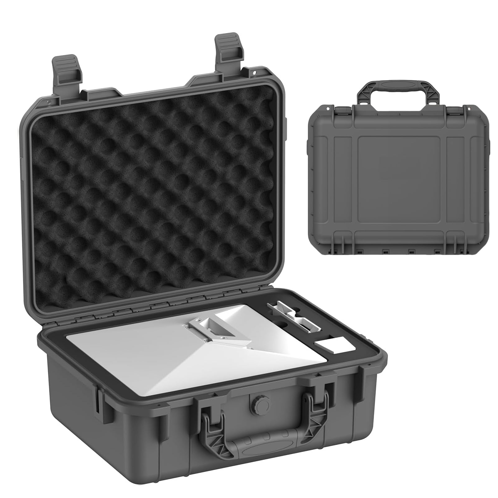 Starlink Mini Case - Starlink Mini Zubehör Wasserdichter tragbarer schützender Hartschalenkoffer für Reisen aus PP mit vorgeschnittenem Schaumstoff für Starlink Dishy (Grau)