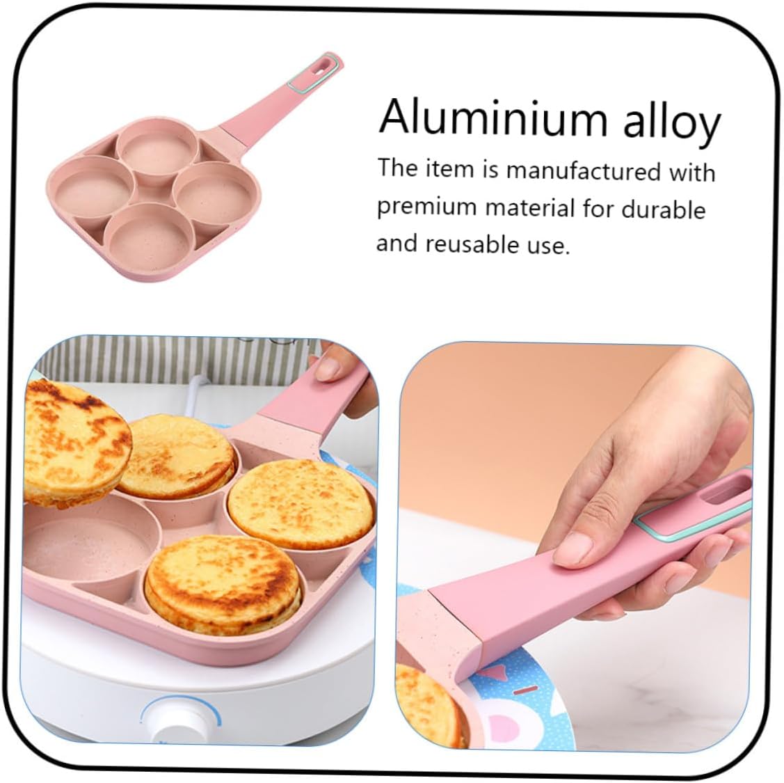 Non-stick Egg Frying Pan Alloy Cooking Pot for Breakfast Omelets and Pancakes Easy Clean Skillet for Stove Top Cooking