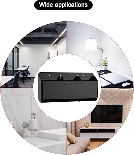 Miniatura 4 de Cosmos Soporte de control remoto de montaje en pared con bloque extraíble, estante de pared, soportes de carga para teléfono celular, organizador de