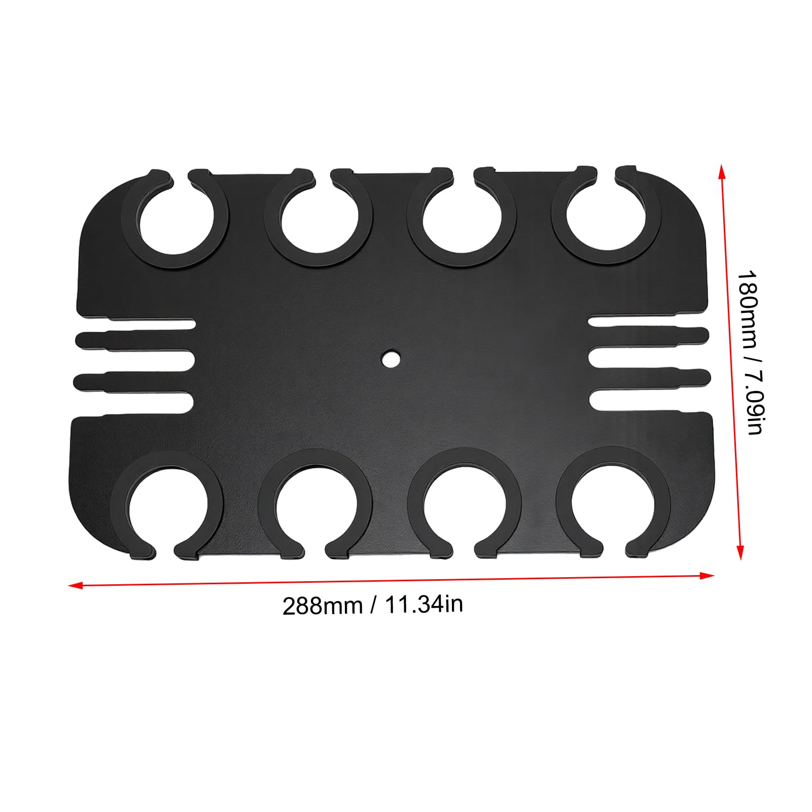 Supporto Multi-Microfono per Microfoni Cablati e Wireless, 8 Slot, Supporto Quadrato per Microfono, Vassoio per Palco, Antivibrazione, Montabile su Scrivania o a parete.