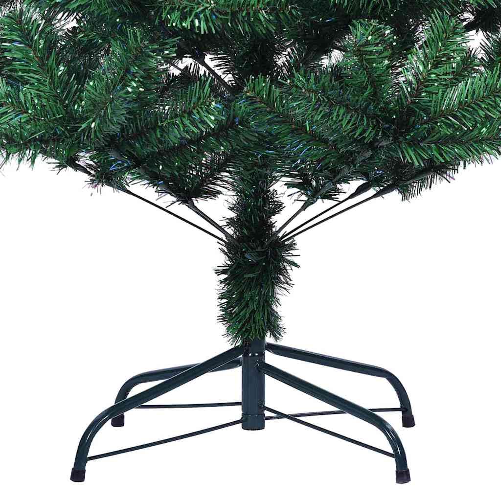 Sztuczna podświetlana choinka zielona, 120 cm, PCW i metal, z 150 diodami LED o ciepłej białej barwie, 8 trybów, do użytku wewnątrz i na zewnątrz