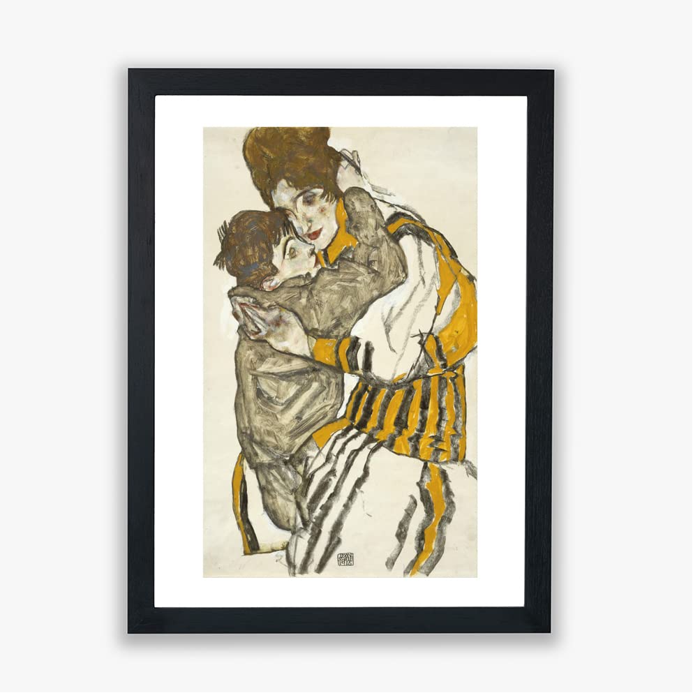 La femme de Schiele avec son petit neveu poster encadré décoration