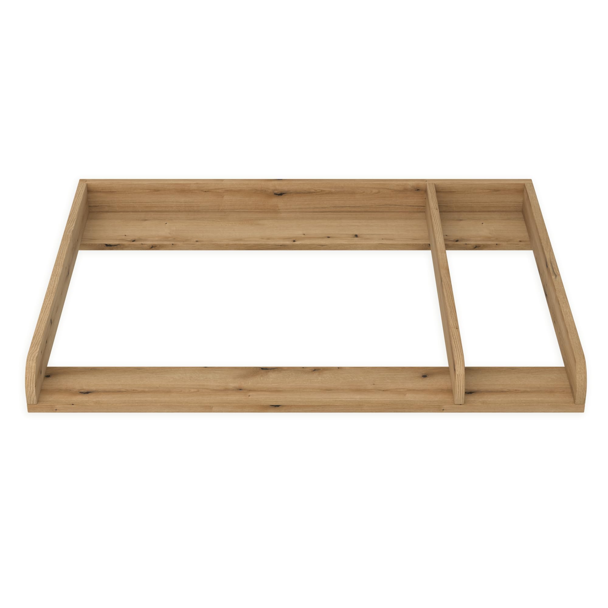 Plan à langer avec séparation pour IKEA HEMNES, rehausse de commode à langer avec compartiment de séparation, profondeur 50 cm, pour table à langer ou commode à langer, chêne, 108 × 78 cm