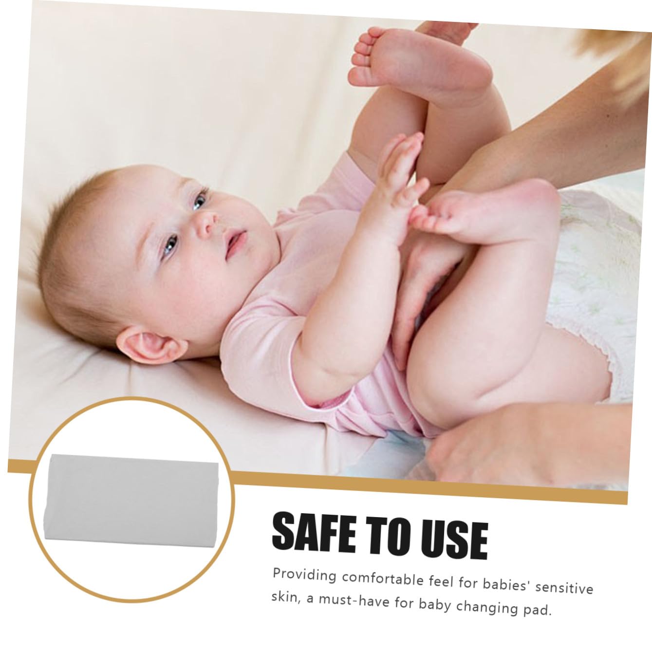 Washable Cotton Diaper Changing Pad Cover Stretchy Nursery Bedspread for Crib