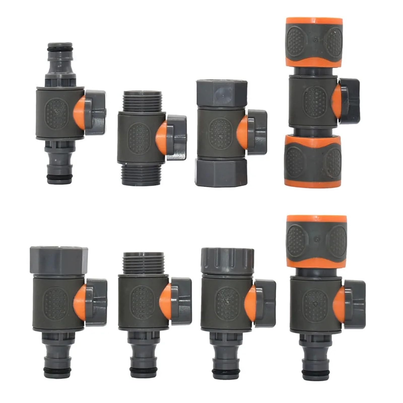 Conector rápido for manguera de jardín 1/4", 3/8", 1/2", 3/4" y 1 pulgada, for grifo agua, acoplador for pistola, accesorio for tubería riego(Army green-1)