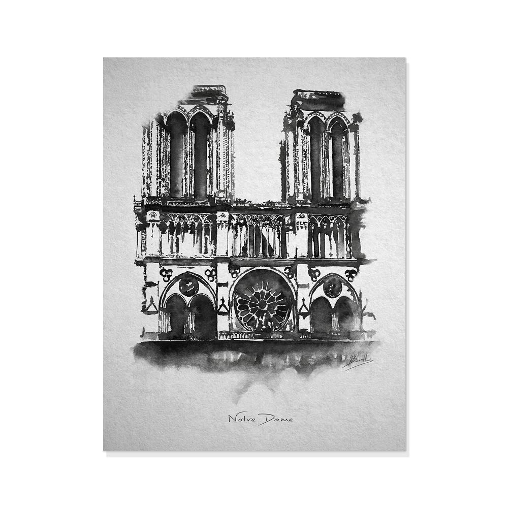 Notre Dame City Decorative Picture 40 x 30 cm
