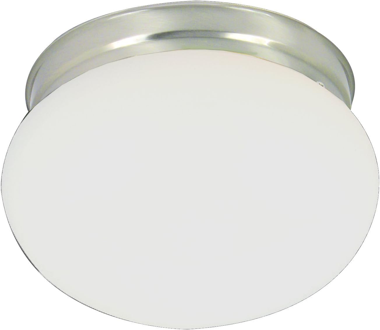 558733 Mushroom Shaped Ceiling Fixture, Brushed Nickel, 8 In.