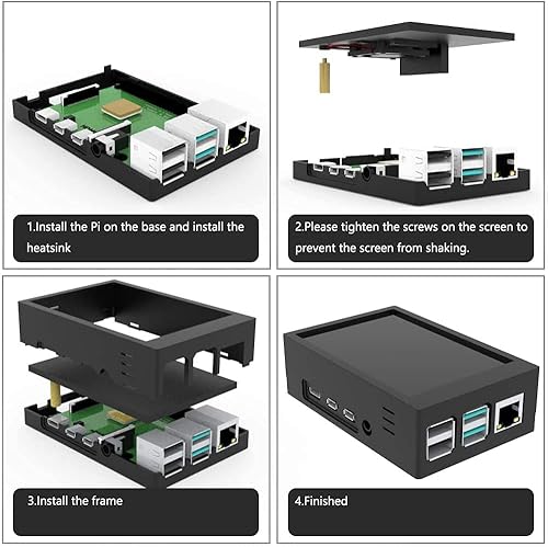 Miniatura 2 de for Raspberry Pi 4 TFT 3.5 inch Touch Screen with Case, Mini Cooling Fan and Heatsink, 480x320 Resolution 60fps Monitor LCD Display