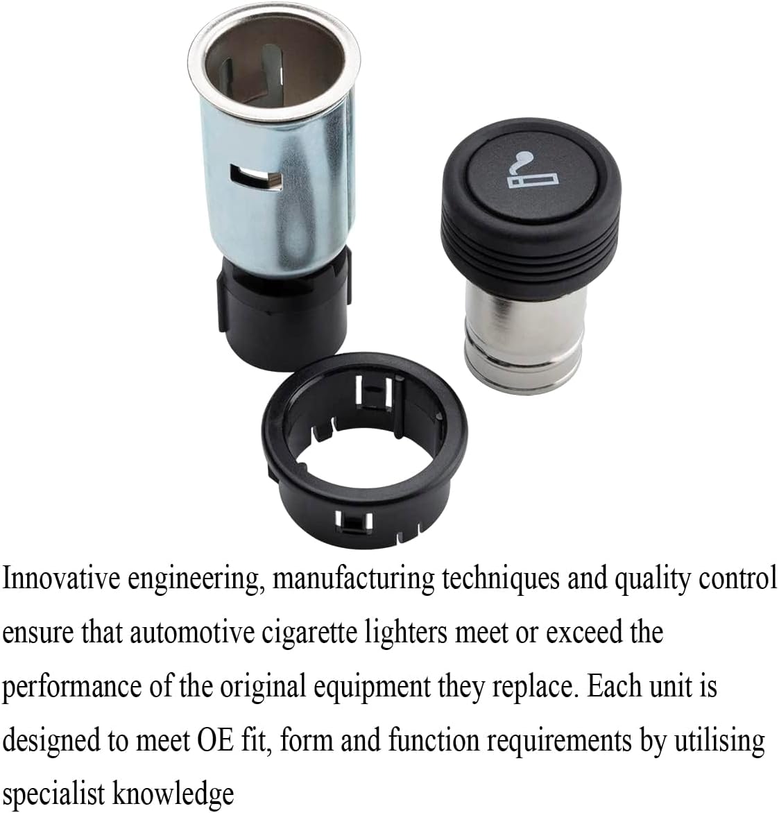 Cigarette Lighter Assembly Socket Fit for Ford E150 E250 E350 F150 F250 F350 F450 Super Duty Fusion OEM#XC3Z-15055-AA