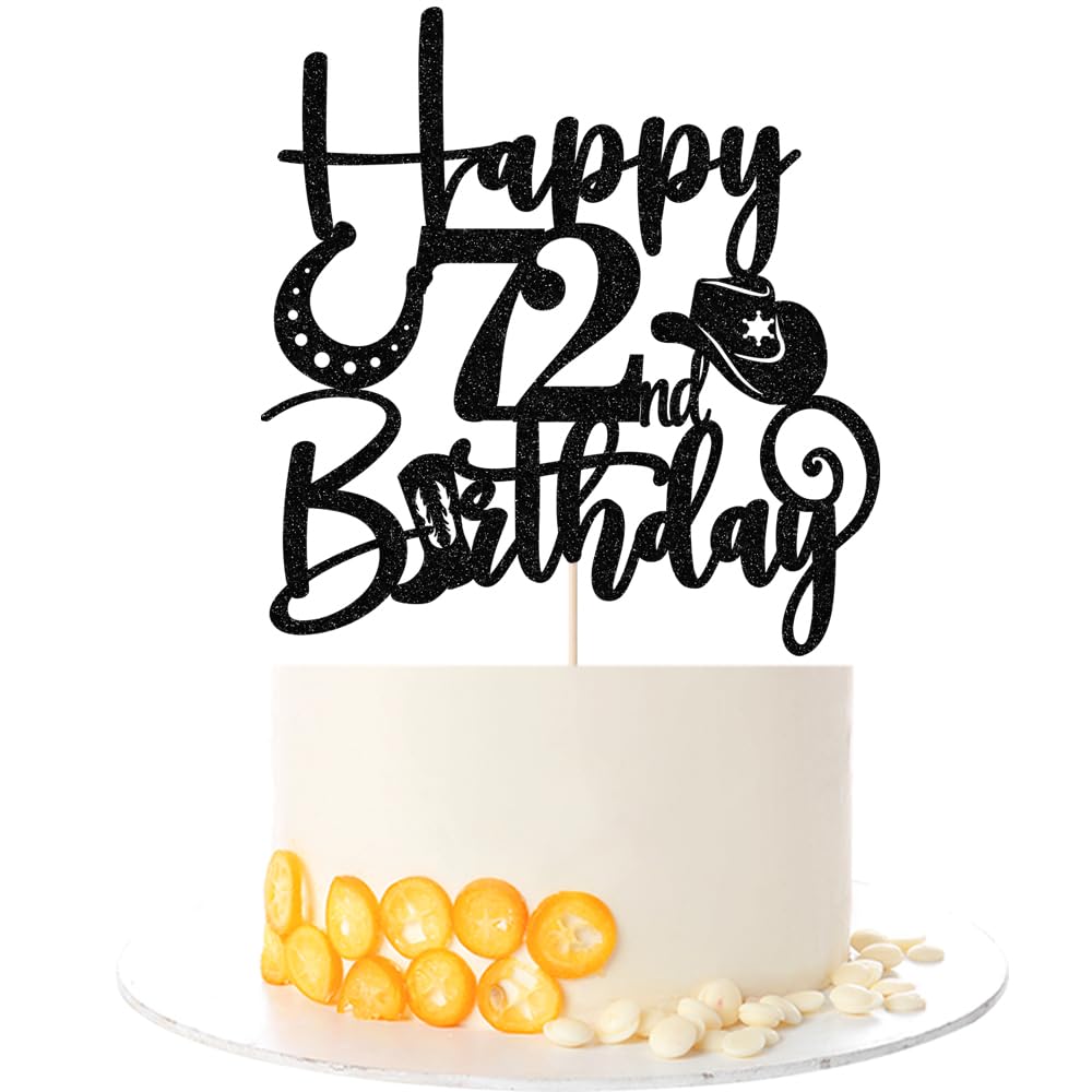 Kaoenla Cowboy Cake Topper-cowboy theme Happy 17th Birthday Decor,17th Birthday/Anniversary Party Decorations (72rd) — image 1