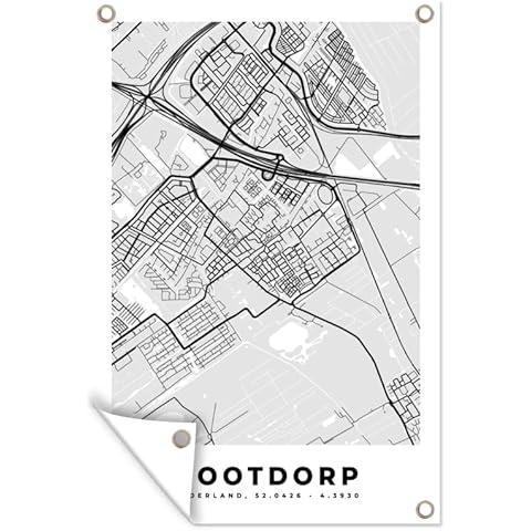 Garden Poster - Decoration - 60x90 cm - Map - Nootdorp - Town map - Map Cover