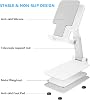 Cell Phone Stand, Folding Desktop Phone Stand, Angle Height Adjustable Cell Phone Holder, Desk, Office, Tablet Stand Compatible with All iPhone, iPad, Samsung, 4-10 Mobile Phone and Tablet