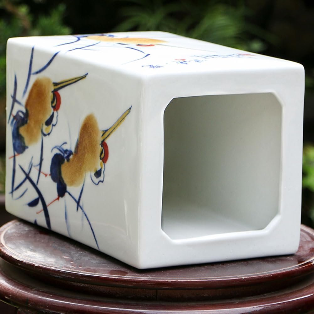Jingdezhen ceramiczna doniczka niebiesko-biała porcelanowa doniczka chińska doniczka bonsai bohema dekoracyjna doniczka stołowa centralny element stołu do biura domowego, A