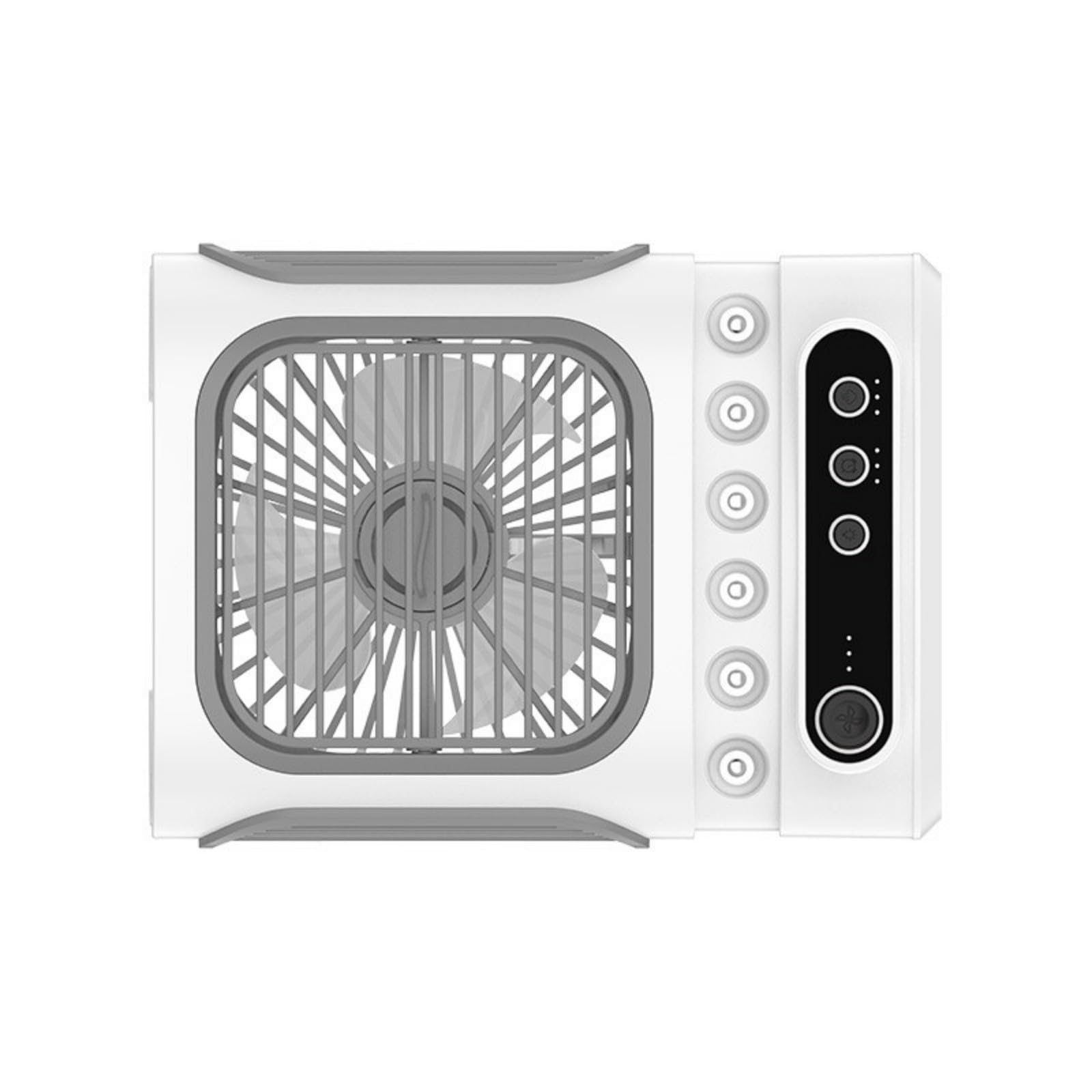 Uqezagpa White Desktop Air Cooling Fan Portable Unit 3 Speed Cooling Fan With Led Light 3H Timer For Desk Room Bedroom Outdoor Use Desktop