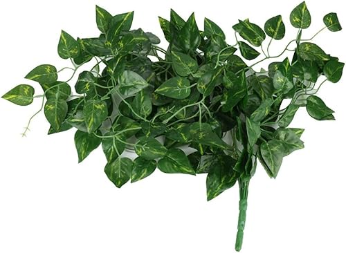 Miniatura 4 de AFLHYJK - Guirnalda de hojas de vid falsas para colgar en el hogar jardín decoración de pared color verde