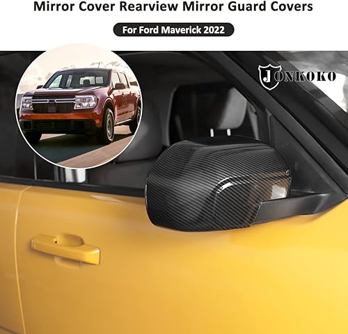 Miniatura 4 de Cubierta de espejo retrovisor lateral de fibra de carbono ABS para Ford Maverick 2022 Accesorios de tapa de espejo lateral (fibra de carbono)