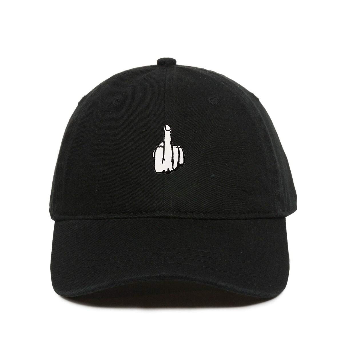 Tech Design Middle Finger Dad Baseball Cap Embroidered Cotton Adjustable Dad Hat