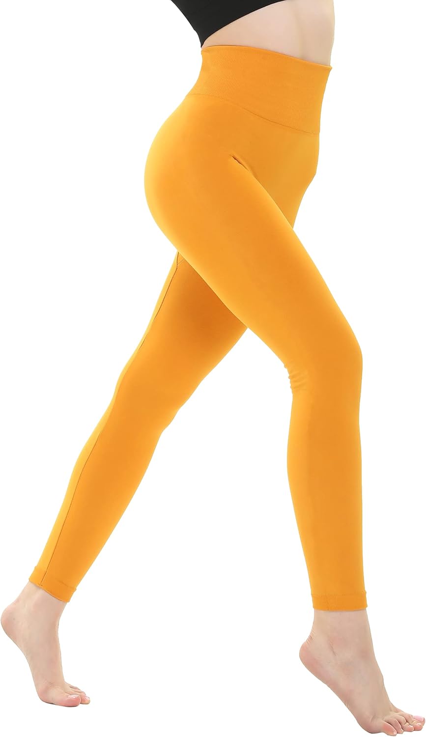 DINNAPE Fleece Lined Leggings Women - Soft Warm Thick High Waisted Tummy Control Thermal Pants for Cold Winter