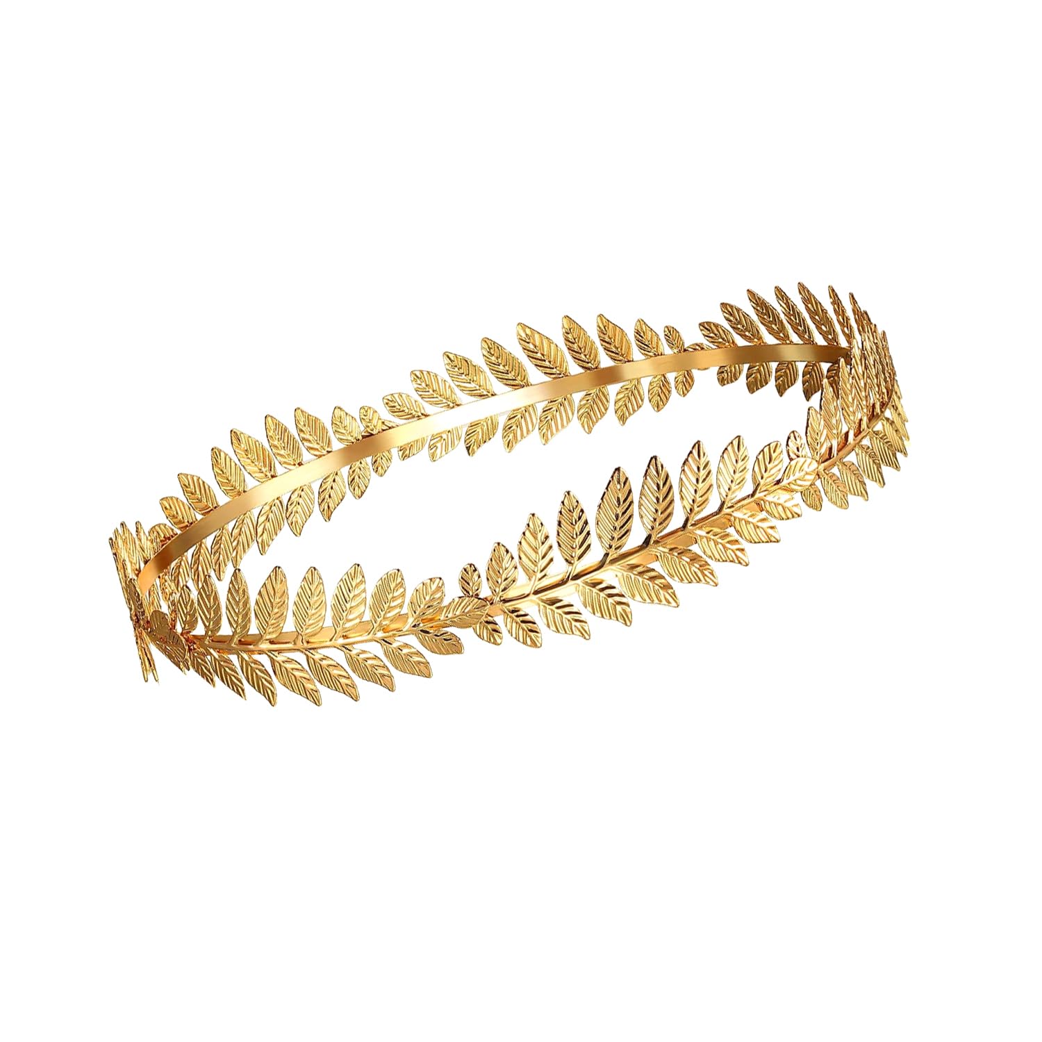 Miaija Roman Headband Gold Leaf Band Crown of Leaves Boho Headpiece Party Decoration Accessories for Men Women Halloween Costume Photo Shoot Props