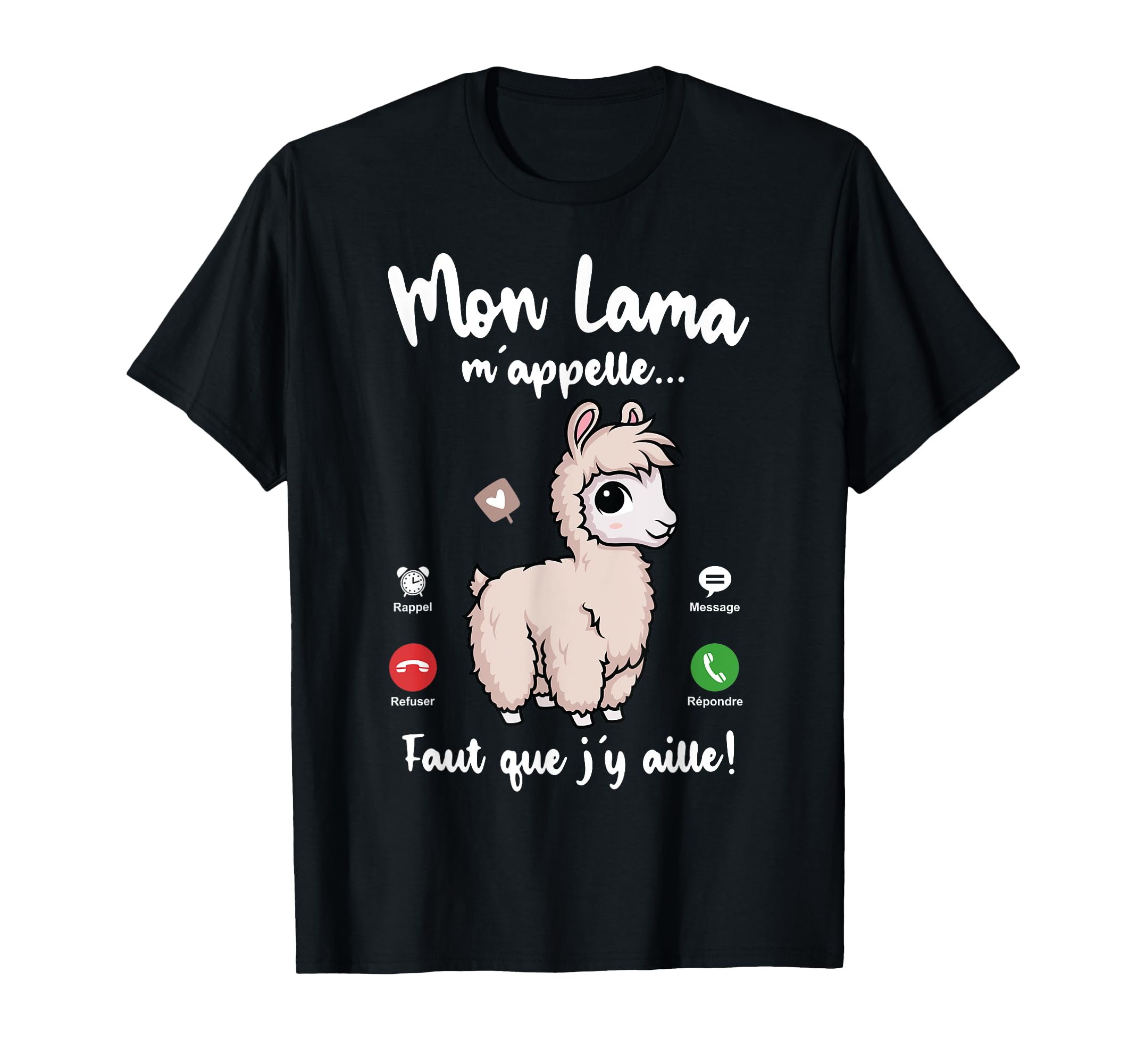 Tshirt Mon Lama m'appelle Femme Fille Enfant Humour Lama T-Shirt :  Amazon.fr: Mode