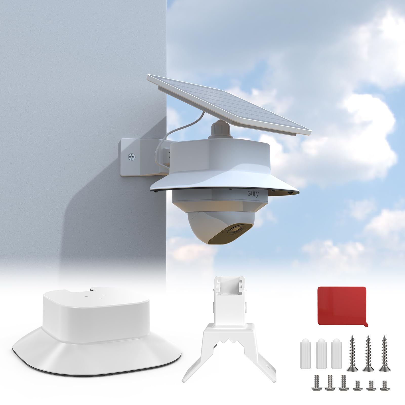Soporte de esquina de pared para eufy SoloCam E30/4G LTE Cam S330 con cubierta de lluvia (1 juego)