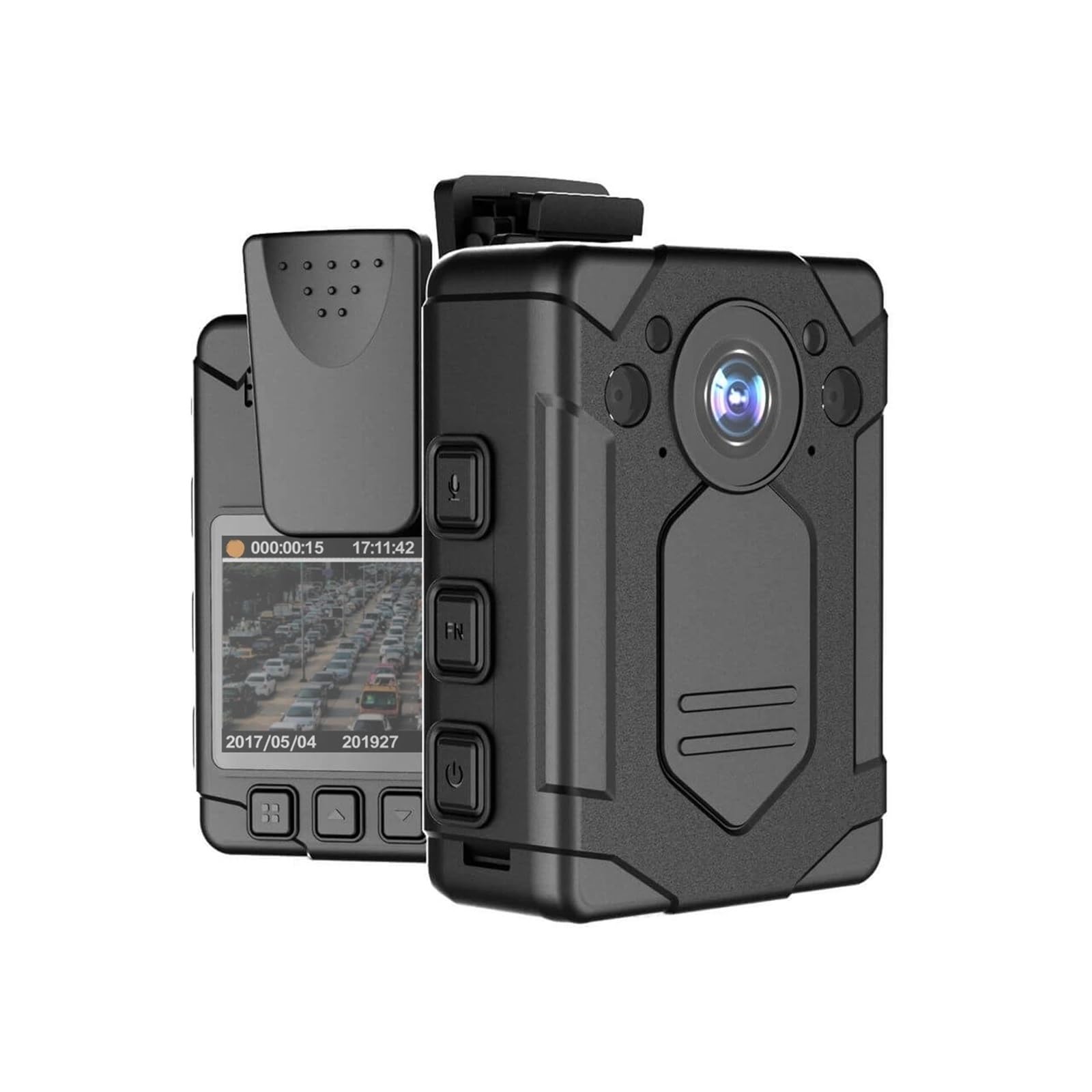 JVDDI Body Camera Mini Police BodyCam Full HD 1296P Body Worn Camera Portable Night Vision Wearable Video GPS Recording Recorder for Outdoor Recording(128GB)