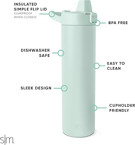 Miniatura 2 de Simple Modern Botella de agua filtrada  Botellas de agua de viaje con filtro de carbono de acero inoxidable aisladas  Reutilizable para agua potable