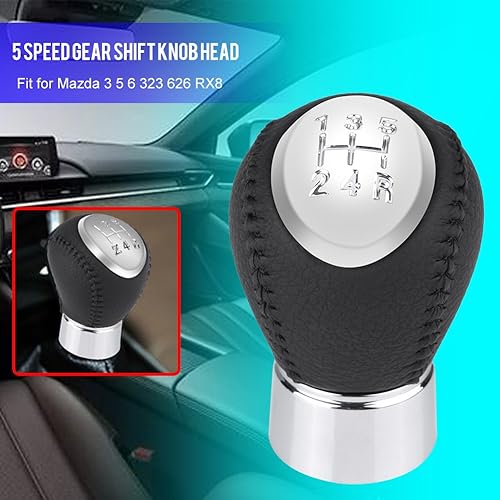 Miniatura 4 de Keenso Coche manual 5 velocidades Perilla de cambio de engranajes de bola de palanca de cambios para Mazda 3 5 6 323 626 RX8