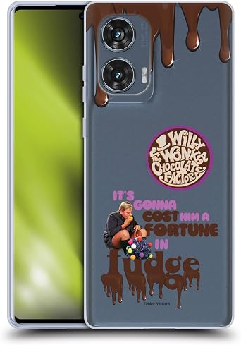 Head Case Designs Officially Licensed Willy Wonka and the Chocolate Factory Augustus Gloop Graphics Soft Gel Case Compatible with Motorola Edge 50 Fusion