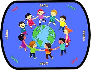 Amazon.com: Kids Rug World - Better Together - 6'x9' Classroom Seating ...