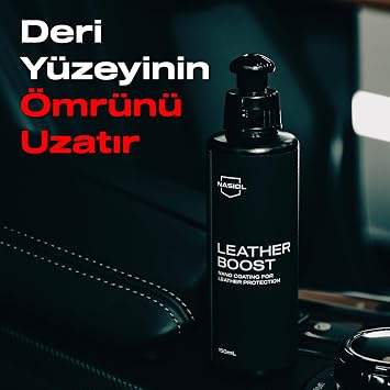 Nasiol Leatherboost Vehicle,Nano Coating-150 Ml-Leather Care and Protection for Home Leather Surfaces, Detailing, Leather Care Kit, Genuine And Artificial Leather Feeder, Car Leather Seat Protector And Repair