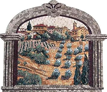 Mozaico Natural Scene Mosaic | Mosaic Designs | Mosaic Artwork | Mosaic Wall Art Floor Inlay by Mozaico | Handmade Mosaics | 28" x 24"