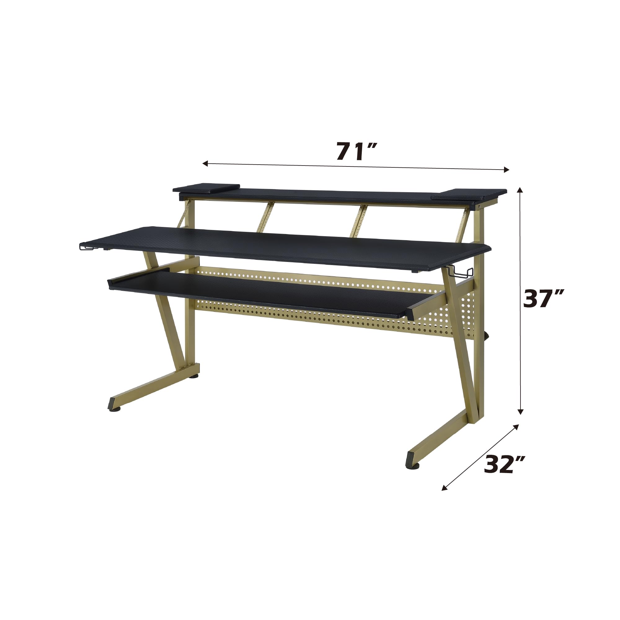 Amazon.com: Acme Saida MDF Wood and Metal Rectangular Music Desk