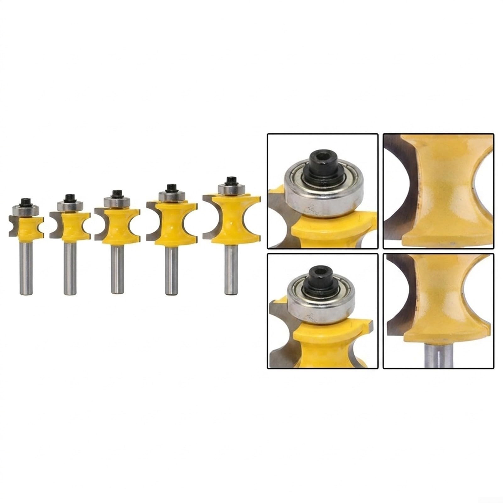 Fresas Rotativas Carburo 8mm Juego 5pcs para madera Fresas Rotativas