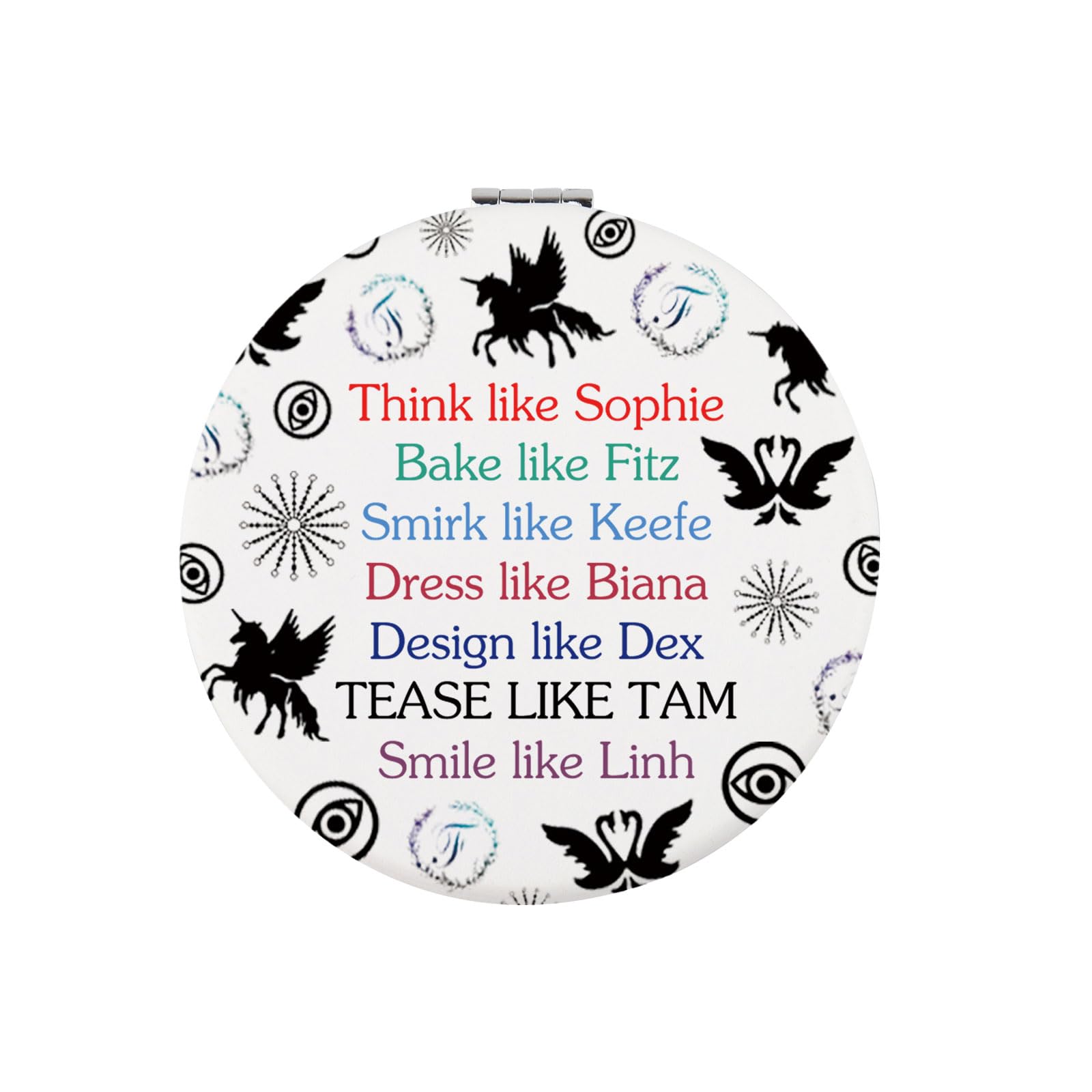 AATOP KOTLC Compact Mirror KOTLC Gift Keeper Fans Gift Bookish Gift Keeper Pocket Makeup Travel Mirror (Think like Sopphie mirror 1uk)